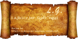 Lajbiczjer Gyöngyi névjegykártya